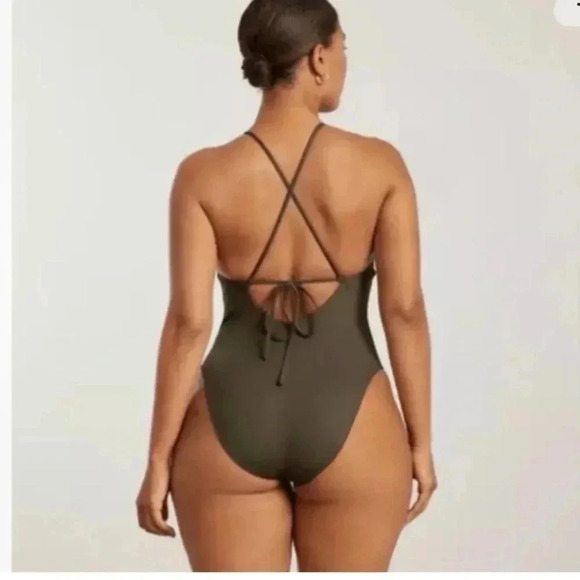 NWOT Everlane The String One-Piece ReNew Swimsuit In Black Minimalist XXL - Picture 2 of 10